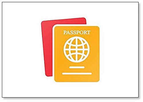 Passport Flat Icon Color Design Template Illustration 6 Fridge Magnet