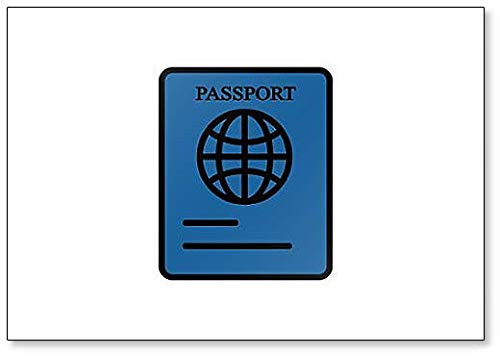 Passport Flat Icon Color Design Template Illustration 95 Fridge Magnet