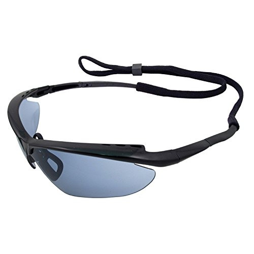 ERB 16858 Maltese Safety Glasses, Black Frame with Blue Mirror Lens ERB 16858 Maltese Safety Glasses, Black Frame with Blue Mirror Lens
