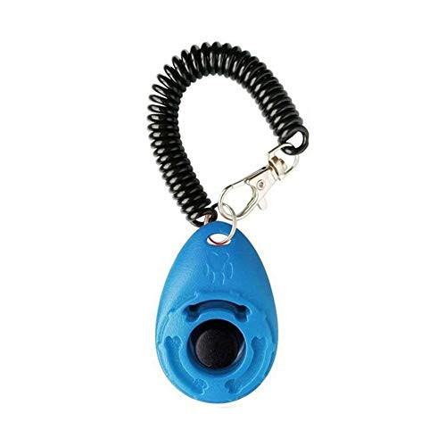 1 Pack Dog Training Clicker with Wrist Strap, Pet Training Clicker with Big Button Effective Behavioral Training Tool for Dogs Cats Birds Horse and Other Pets,Blue