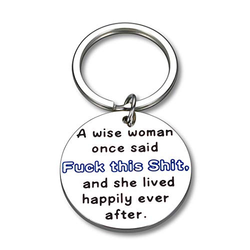 Funny Gifts Inspirational Keychain for Women A Wise Woman Once Said Keyring Present for Mom Sister Wife Daughter Teen Girls Best Friend Birthday Valentine's day Christmas Graduation Jewelry Funny Gifts Inspirational Keychain for Women A Wise Woman Once Said Keyring Present for Mom Sister Wife Daughter Teen Girls Best Friend Birthday Valentine's day Christmas Graduation Jewelry