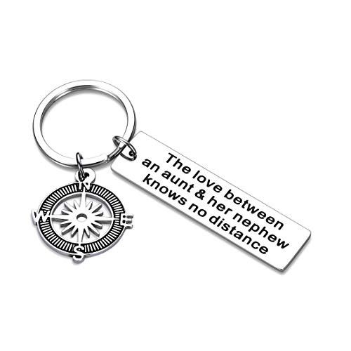 Aunt Gifts Keychain for Auntie from Nephew Birthday Christmas Long Distance the Love Between An Aunt And Her Nephew Knows No Distance Keyring Pendant Aunt Gifts Keychain for Auntie from Nephew Birthday Christmas Long Distance the Love Between An Aunt And Her Nephew Knows No Distance Keyring Pendant