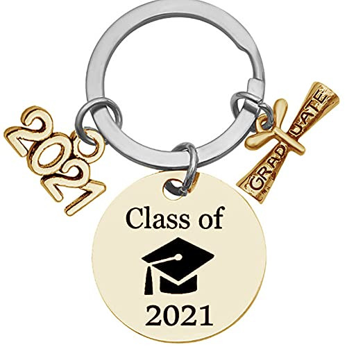 2021 Graduation Gifts for Women Men , Class of 2021 with Graduation Cap Keychain Grad Gifts for Best Friend Granddaughter Grandson Son Daughter Niece Graduation Gifts