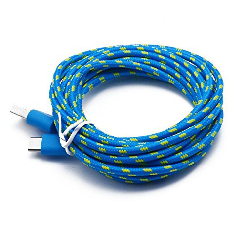 Charberry 2019 3M/10FT USB Type C Cable USB 2.0 to USB Type-C Fast Charging  and  Sync Data Cable -Blue-