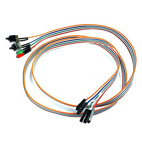 Andifany Computer Motherboard Power ATX On Off Reset Switch Buttons LED Cable Replacement