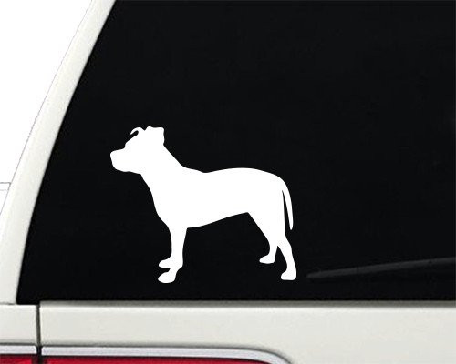 AK Wall Art Pitbull Shape - Vinyl Decal - Car Truck Laptop - Select Size