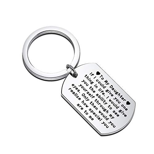 POTIY Daughter Gift To My Daughter Keychain Dog Tag Keychain How Special You Are To Me Love Gift To My Daughter Father Mother Love Daughter Gift for Daughter Birthday Graduation -Daughter Keychain- POTIY Daughter Gift To My Daughter Keychain Dog Tag Keychain How Special You Are To Me Love Gift To My Daughter Father Mother Love Daughter Gift for Daughter Birthday Graduation -Daughter Keychain-