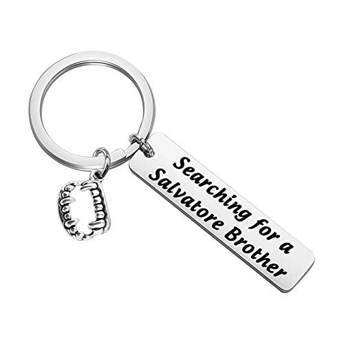 POTIY The Vampire Diaries Inspired Gift Salvatore Brother Jewelry Searching for a Salvatore Brother Keychain Gift for Vampire Diaries Fans -Keychain-