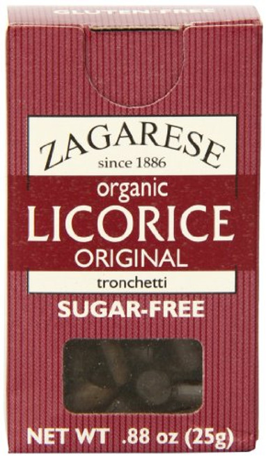 Zagarese 100 percent Organic Licorice, Original, 0.88 Ounce Flip Top Box