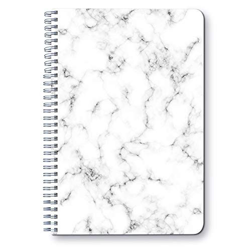 Graceful Marble - A5 Round Spiral Notebook - Ruled Notebook/Journal - Lined Journal - 5.83" X 8.27" Durable Books - College Ruled Spiral Notebook/Journal - Rough Draft Mini Spiral Notebook