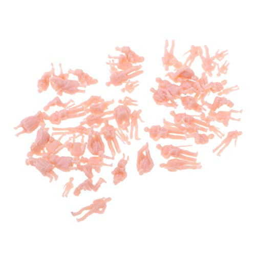 LoveinDIY 60pc 1-87 HO Scale Miniature Figures People Unpainted for Sandtable Models
