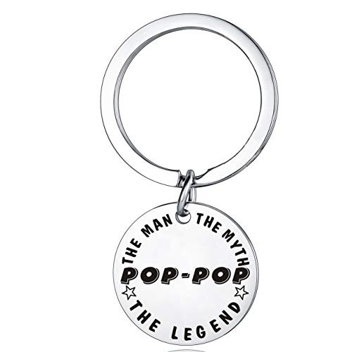 Keychain Gift for Dad, Gifts for Grandpa The Man The Myth The Legend Gifts For Uncle Man Keyring Christmas Gifts Birthday Gifts -POP-POP-