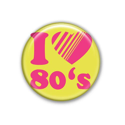 I Love 80 1 - Badge Collection, Pinback Button Badge 1.50 Inch -38mm-
