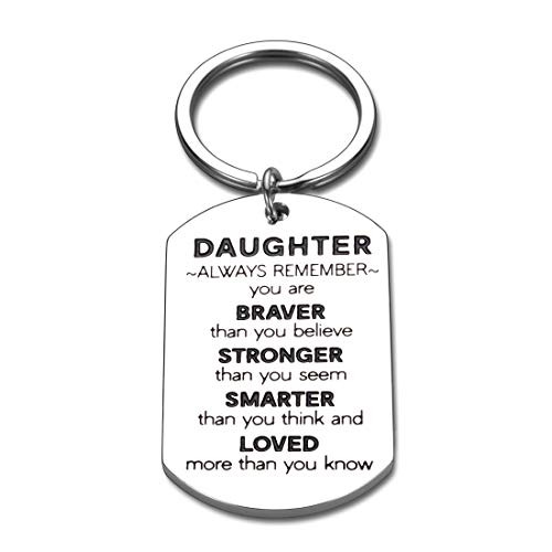 Daughter Gifts from Mom Dad to My Daughter Inspirational Keychain for Daughter Stepdaughter Mothers Day Wedding Gift for Daughter Christmas Birthday Pendant Present for Daughter Girl Her Women Daughter Gifts from Mom Dad to My Daughter Inspirational Keychain for Daughter Stepdaughter Mothers Day Wedding Gift for Daughter Christmas Birthday Pendant Present for Daughter Girl Her Women