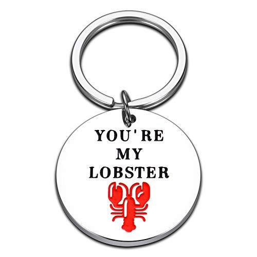 Funny Girlfriend Boyfriend Gifts You're My Lobster Keychain Friends TV Show Gifts for Wife Husband Anniversary Valentines Day Gifts for Him Her Best Friend Birthday Graduation Gifts Couple Jewelry