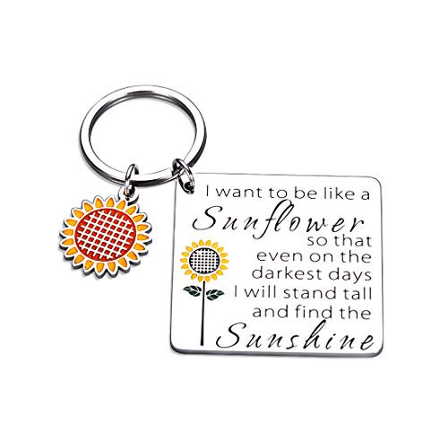Sunflower Keychain for Women Girls Boys Inspirational Gift for Her Him BFF Friends Sister Daughter Son Spiritual Gift for Birthday Christmas Graduation I Want to be Like a Sunflower Keyring Jewelry Sunflower Keychain for Women Girls Boys Inspirational Gift for Her Him BFF Friends Sister Daughter Son Spiritual Gift for Birthday Christmas Graduation I Want to be Like a Sunflower Keyring Jewelry