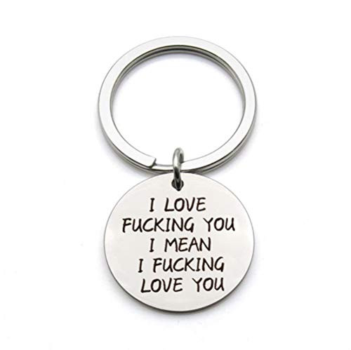 Boyfriend Girlfriend Husband Wife Keychain Gifts I Love Fucking You Key Chain Couple Birthday Christmas Gifts for Him and Her