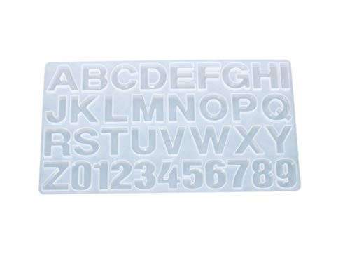 Alphabet Mold for Resin Front Back Resin Letter Molds for DIY Alphabet Silicone Molds for Resin Alphabet Resin Mold Resin Casting Alphabet Mold for DIY Keychains Pendant Jewelry Making -Front-