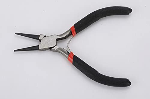 FLZOSPER Mini Round Nose Pliers?4.5-inch CR-V Multifunction Precision Wire Flush Cutting Pliers Stripper Hand Jewellery Making Tool Beading Side Cutter Clippers