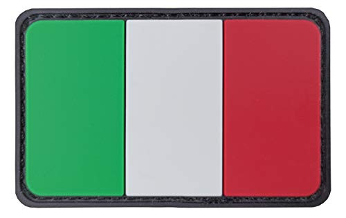 JBCD Italy Flags Patch Italian Flag Patches PVC Tactical Patch Pride Flag Patch for Clothes Hat Patch Team Military Patch