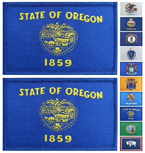 JBCD 2 Pack Oregon Flag Patch States Flags Tactical Patch Pride Flag Patch for Clothes Hat Patch Team Military Patch JBCD 2 Pack Oregon Flag Patch States Flags Tactical Patch Pride Flag Patch for Clothes Hat Patch Team Military Patch
