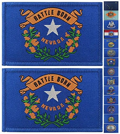 JBCD 2 Pack Nevada Flag Patches States Flags Tactical Patch Pride Flag Patch for Clothes Hat Patch Team Military Patch JBCD 2 Pack Nevada Flag Patches States Flags Tactical Patch Pride Flag Patch for Clothes Hat Patch Team Military Patch