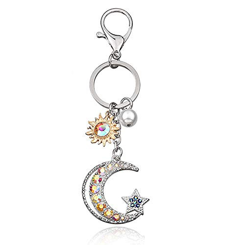 Moon and Sun Keychain Pendant Cute Keyrings for Best Friends Mum Gifts Moon Keychain Sun Keychians Bag Pendant Charm