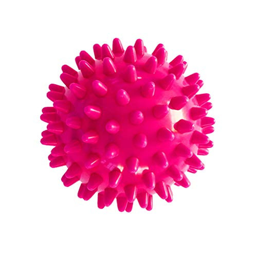 Fine Spiky Massage Ball for Trigger Point Yoga Therapy and Deep Tissue Back Massage,Spiky Double Lacrosse Ball,Foot Massager,PVC Shaft Foot Massage Roller Ball -Pink- Fine Spiky Massage Ball for Trigger Point Yoga Therapy and Deep Tissue Back Massage,Spiky Double Lacrosse Ball,Foot Massager,PVC Shaft Foot Massage Roller Ball -Pink-