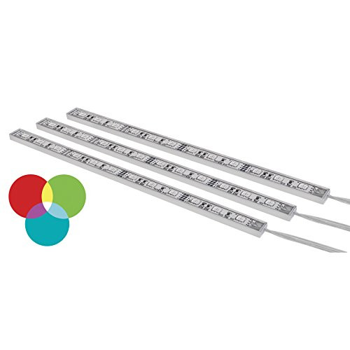 Bazz U16002RD Integrated LED Under Cabinet Stick, Adjustable, Energy Efficient, Remote Control, Easy Installation 12-in RGB 3 Piece