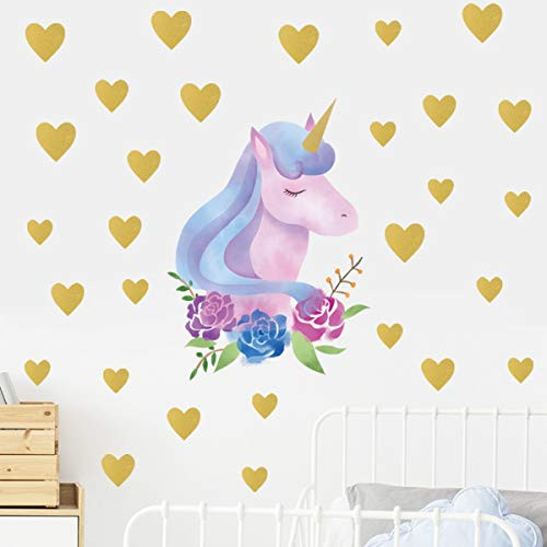 Cartoon Rainbow Unicorn Wall Decals Unicorn Wall Stickers for Birthday Party Kids Bedroom Wall Decor Baby Nursery Room Cartoon Rainbow Unicorn Wall Decals Unicorn Wall Stickers for Birthday Party Kids Bedroom Wall Decor Baby Nursery Room