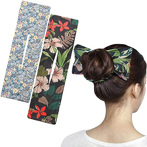UHOMENY Deft Bun for Hair, Women Hair Bun Maker Magic Twist Hair Donut Fashion Flower Floral Twist Hair Tool Hair Styling Summer Hair Band Hairpin Braiding Accessories for Women Girls