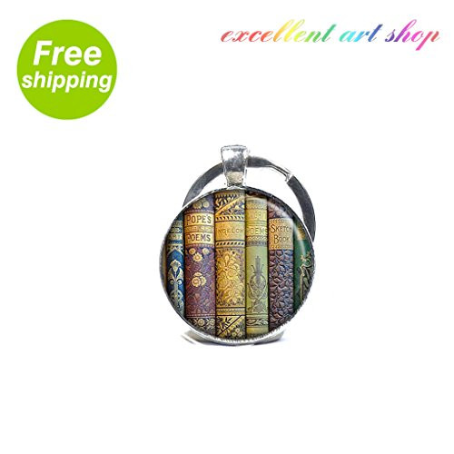 Book Keychain - Book Key Ring - Librarian Keychain - Gift for Writer - Bibliophile - Book Lover Keychain - Literary Jewelry Book Keychain - Book Key Ring - Librarian Keychain - Gift for Writer - Bibliophile - Book Lover Keychain - Literary Jewelry
