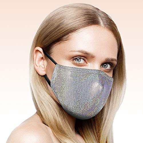 Reusable Cloth Face Mask Washable with Filter Nose Wire,3D Fashion Design Face Mask for Women Men with Adjustable Earloop