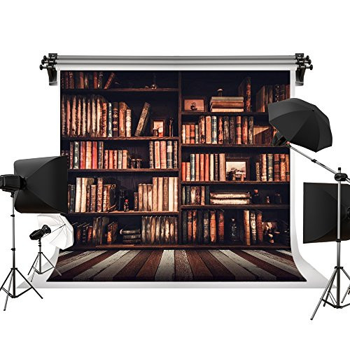 Kate 7x5ft/2.2x1.5m(W:2.2m H:1.5m) Wood Backdrops Bookshelf Books Retro Background Kids Photo Backgrounds Props Photographic Backgrounds Homecoming Day