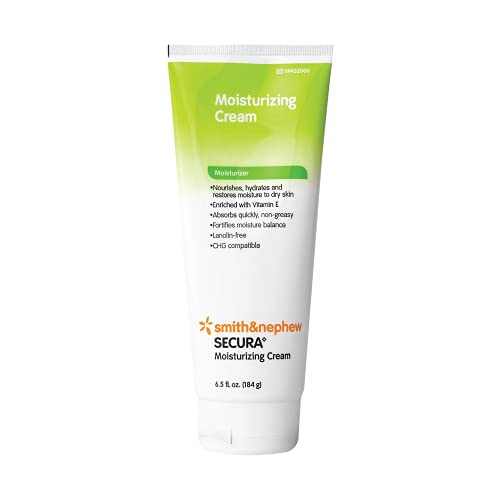 Smith  and  Nephew SECURA Moisturizing Cream, Soothing Hand and Body Moisturizer for Dry Skin, Enriched with Vitamin E, 6.5 Ounces