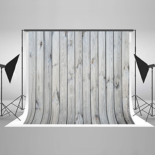 7ft(W) x5ft(H Wooden Floor Backdrop Retro Grunge Light-Grey Wood Texture Background Abstract Portrait Wooden Photo Studio Props for Photography Photo Backdrop