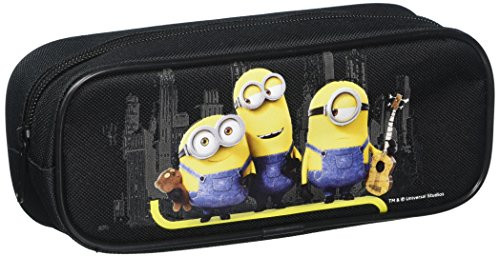 Despicable Me Minions Authentic Licensed Single Zipper Pencil Case -Black-