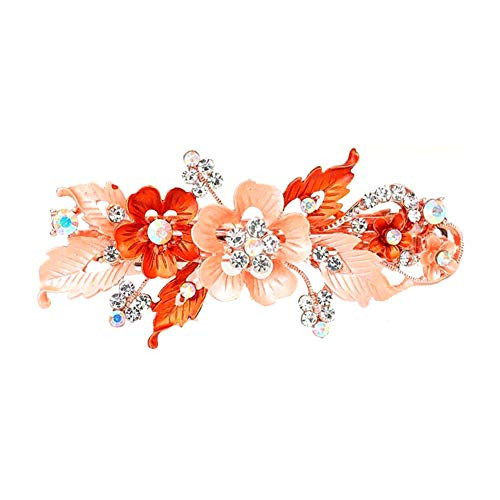 Nmslsj Hair Clips Hair Pins Barrette Hairpin Hair Accessories for Women, Rhinestone Flower Butterfly Hairpin Hair Clip Butterfly  Orange