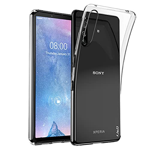 J and D Case Compatible for Sony Xperia 10 III Case, Ultra Slim Lightweight Clear Anti-Shock Protective Rubber Silicone Bumper Case for Sony Xperia 10 III Cover, Not for Sony Xperia 10 II, Transparent