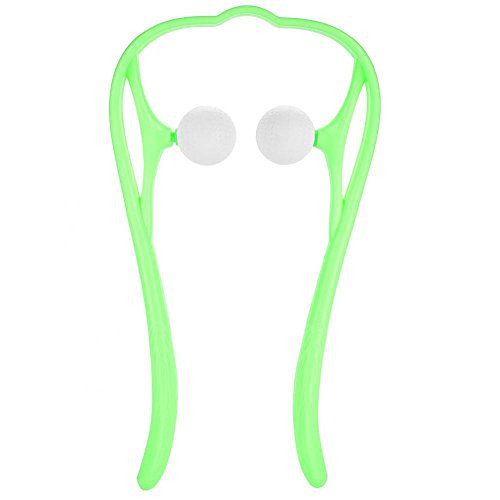 Roller Ball Self Neck Massager,Shoulder Neck Back Pain Relieve Massage Tool Trigger Point Manual Self Muscle Massage Myofascial Release Tools-Green-