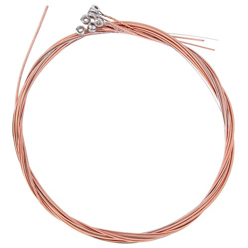 Folk Acoustic 6-String Steel Strings, Guitar Strings Acoustic 6 String Set Guitar Strings Replacement String Set for Learner Practice