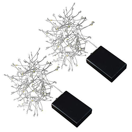 Lumabase 65002 Battery Operated LED Firecracker Fairy String Lights, White