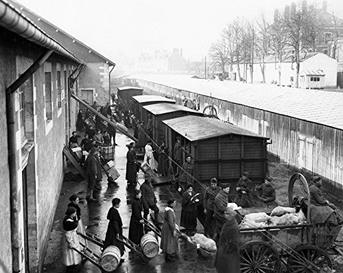 World War I Nevers Nfrench Women Loading Boxcars With Supplies For Soldiers At Nevers France Photographed During World War I Poster Print by (18 x 24) World War I Nevers Nfrench Women Loading Boxcars With Supplies For Soldiers At Nevers France Photographed During World War I Poster Print by (18 x 24)
