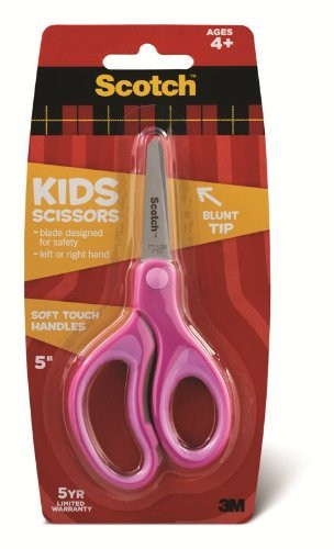 3m 1442b 5 Soft Touch Blunt Kid Scissors Assorted Colors