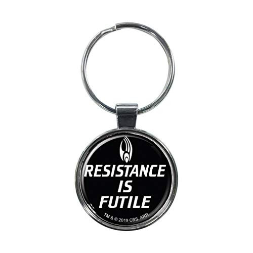 Ata-Boy Star Trek The Next Generation 'Resistance is Futile' 1.5" Fob Keychain for Keys, Backpack Pulls and More
