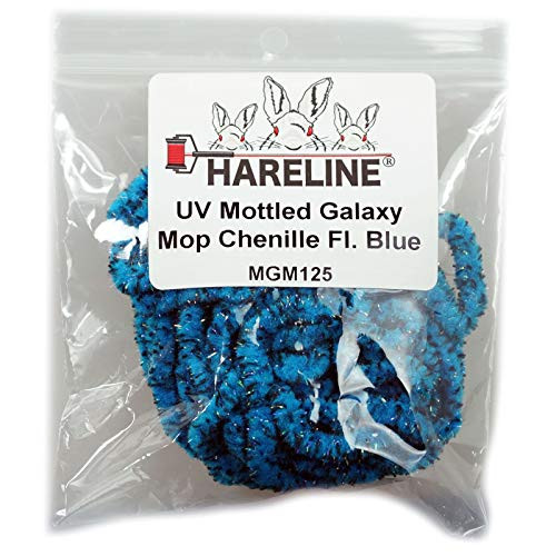 Hareline UV Mottled Galaxy Mop Chenille Fl. Blue
