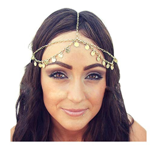deladola Boho Layered Head Chains Gold Sequins Tassel Headpiece Bohemia Festival Hair Accessories Jewelry for Women and Girls deladola Boho Layered Head Chains Gold Sequins Tassel Headpiece Bohemia Festival Hair Accessories Jewelry for Women and Girls
