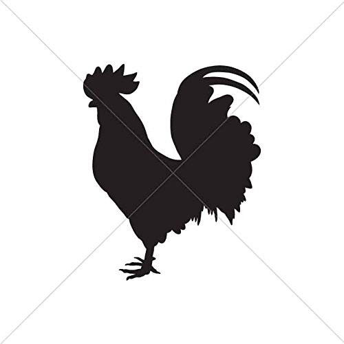 Decal Stickers Rooster Cockerel Gallus Figure Farm Store Decoration Motorbike Boat 5 X 4,1 in.