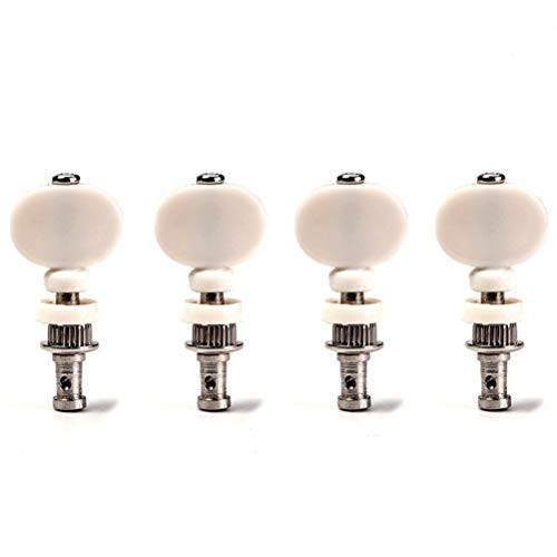 Artibetter 4pcs Ukulele String Tuning Pegs Tuner Machine Heads Knobs Tuning Keys with Plastic Button for 4 String Guitar Ukulele Parts -White-