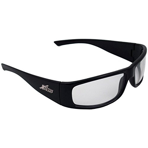 ERB 17922 BoasXtreme Safety Glasses, Black Frame with Silver Mirror Lens ERB 17922 BoasXtreme Safety Glasses, Black Frame with Silver Mirror Lens